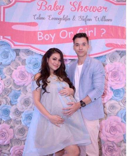 celine dan stefan di baby shower