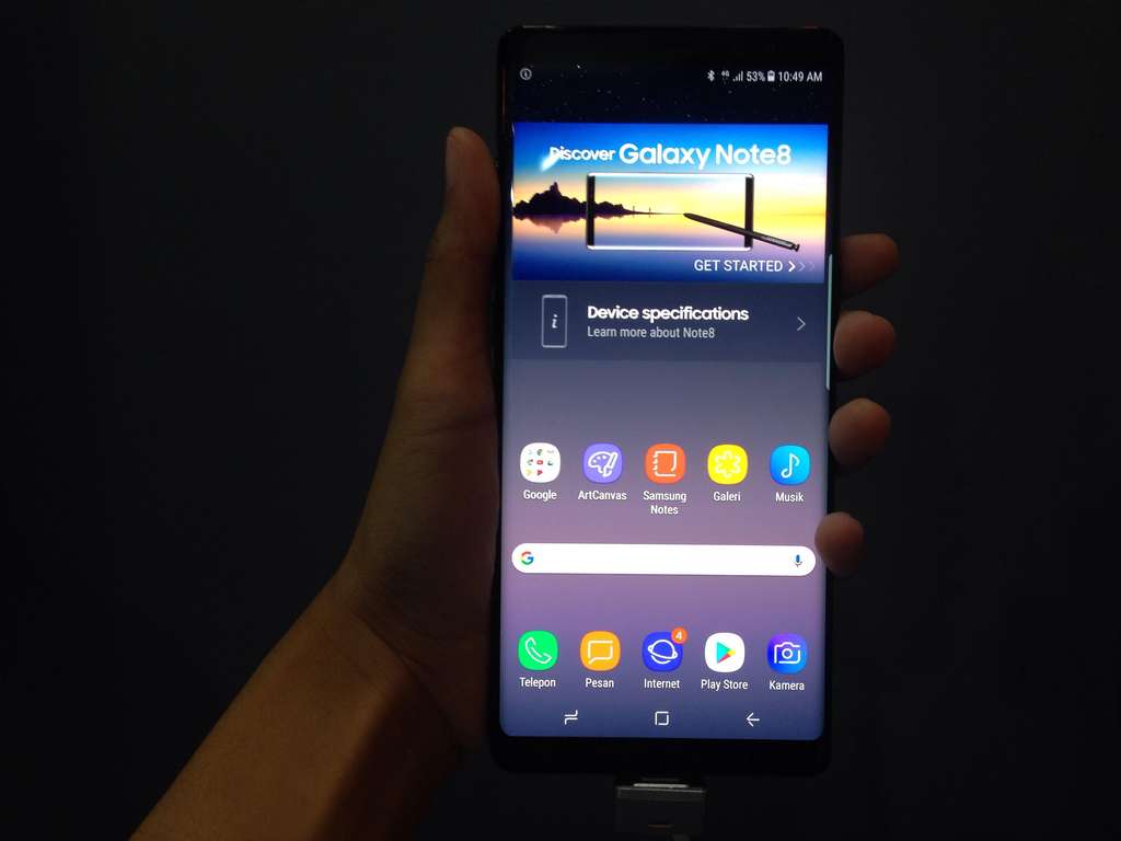 Tampilan Galaxy Note 8.