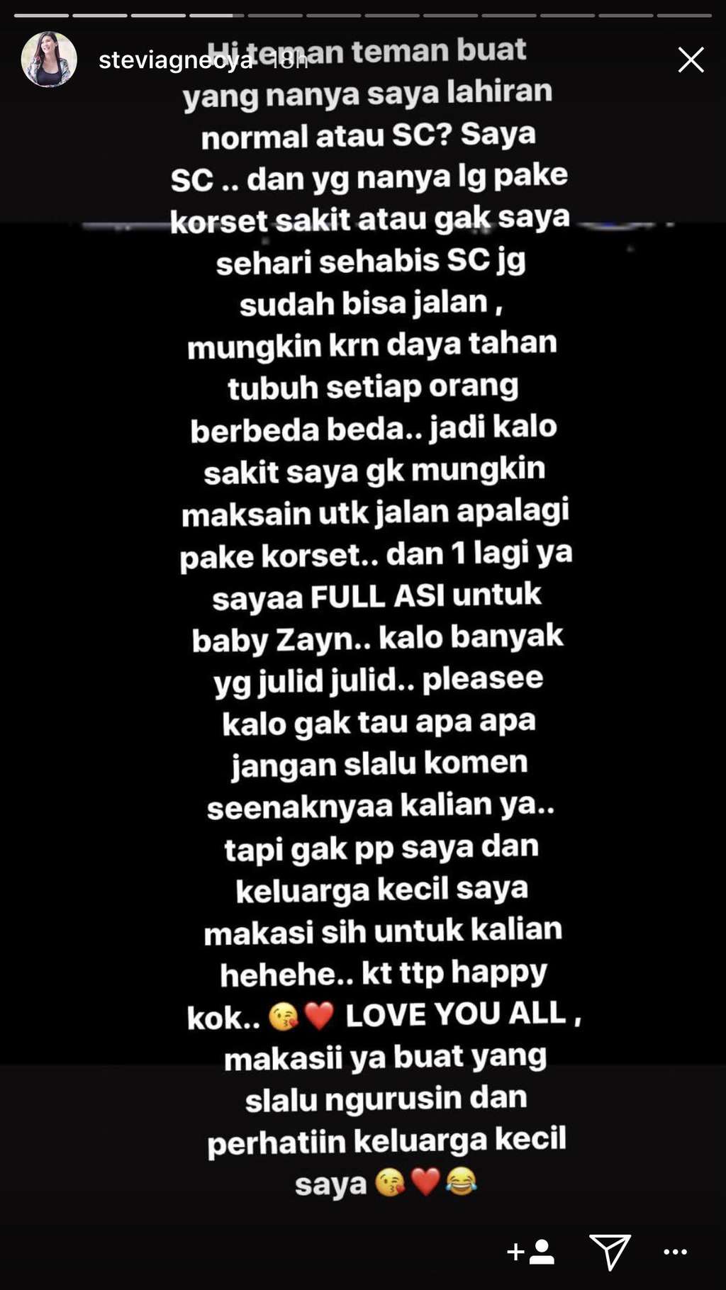 Insta story Stevianne Agnecya Insta story Stevianne Agnecya