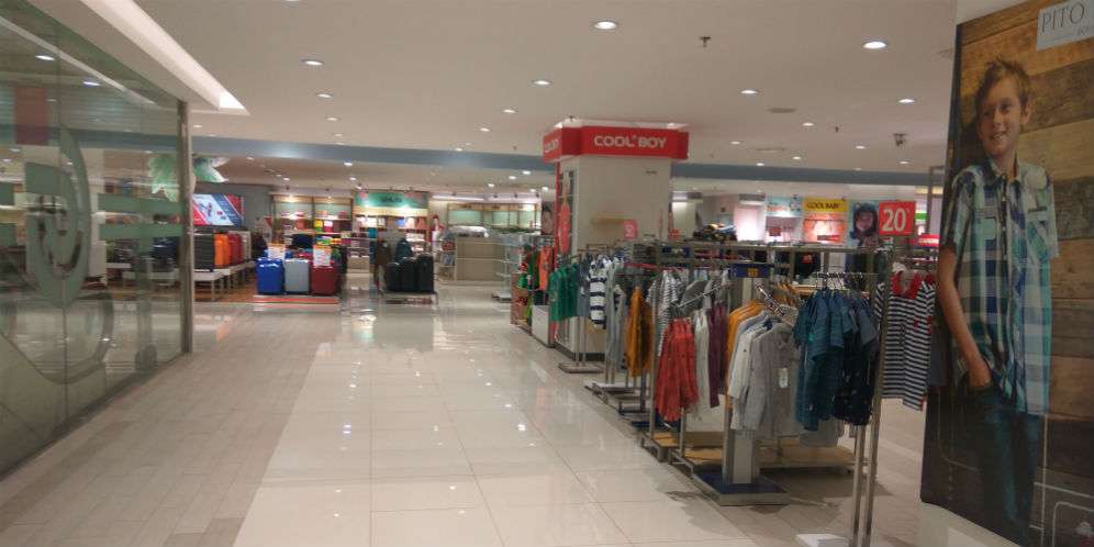 Kondisi gerai Matahari di Pasaraya Blok M