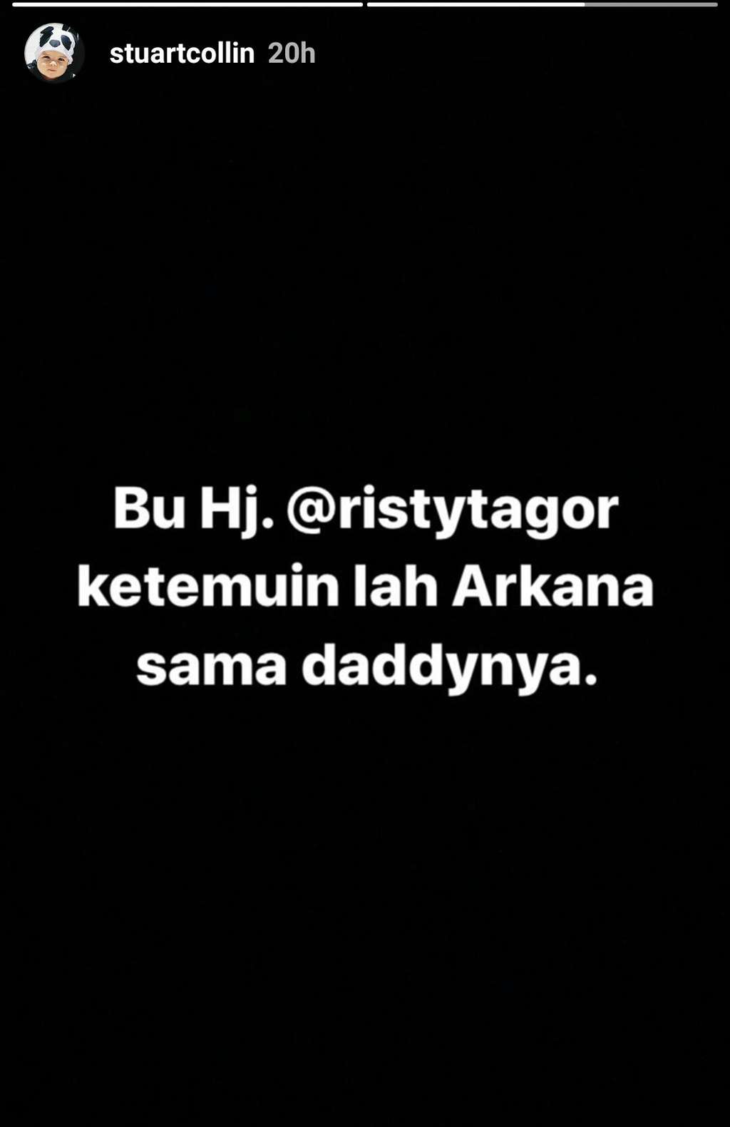 Insta story Stuart Collin