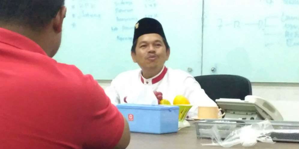Dedi Mulyadi di Kantor Redaksi Merdeka.com
