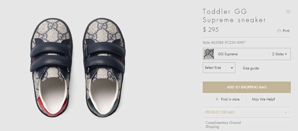 Sepatu Gucci Rafathar