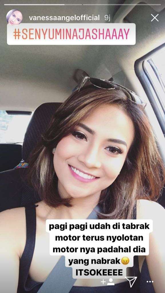 vanessa alami kecelakaan