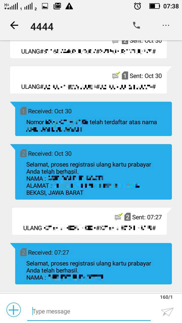 Bukti Registrasi SIM Card Bukti Registrasi SIM Card