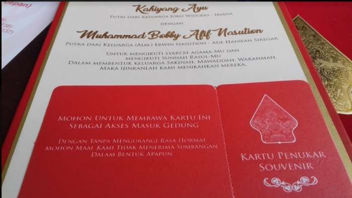 Undangan Pernikahan Kahiyang Ayu