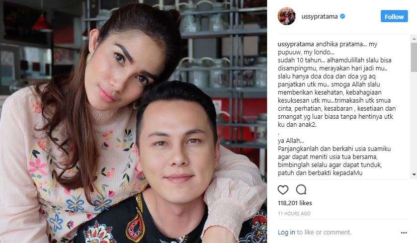 Ussy Sulistiawaty dan Andhika Pratama