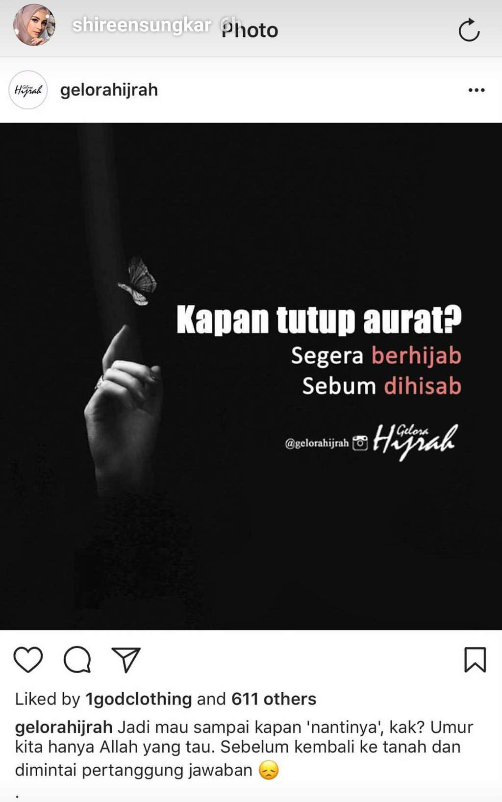 Unggahan Shireen Sungkar