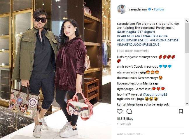 Nagita Slavina dan Caren Delano