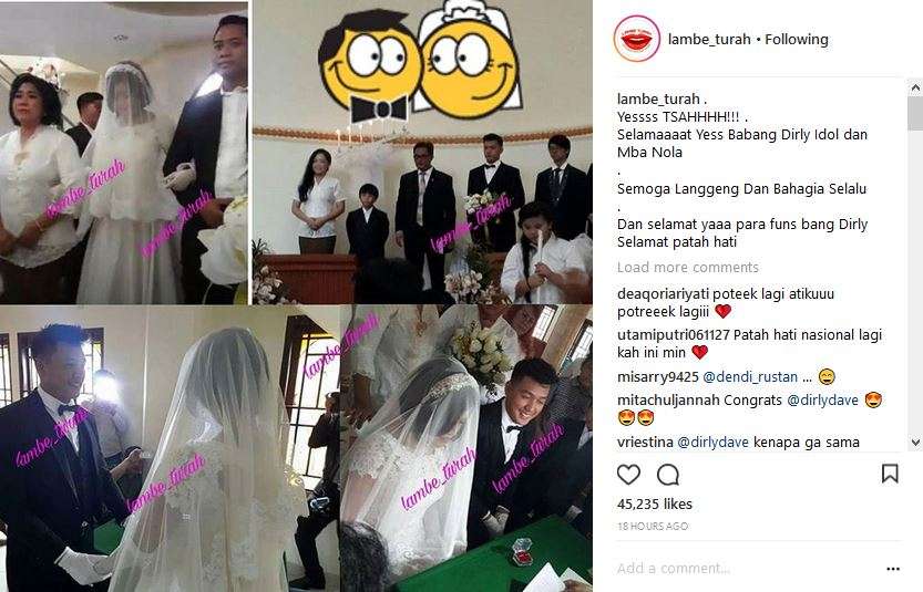 Dirly Idol menikah