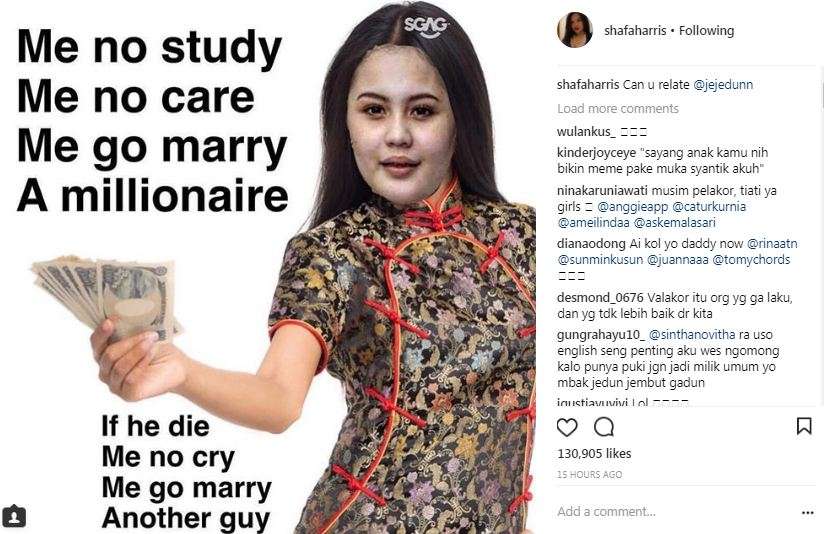 shafa haris buat meme jedun shafa haris buat meme jedun