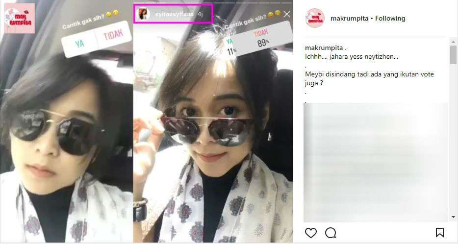 Hasil polling adik Ayu Ting-ting