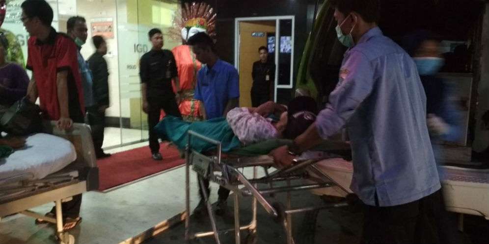 Udjan di bawa ke RSUD Tarakan, Jakarta Pusat