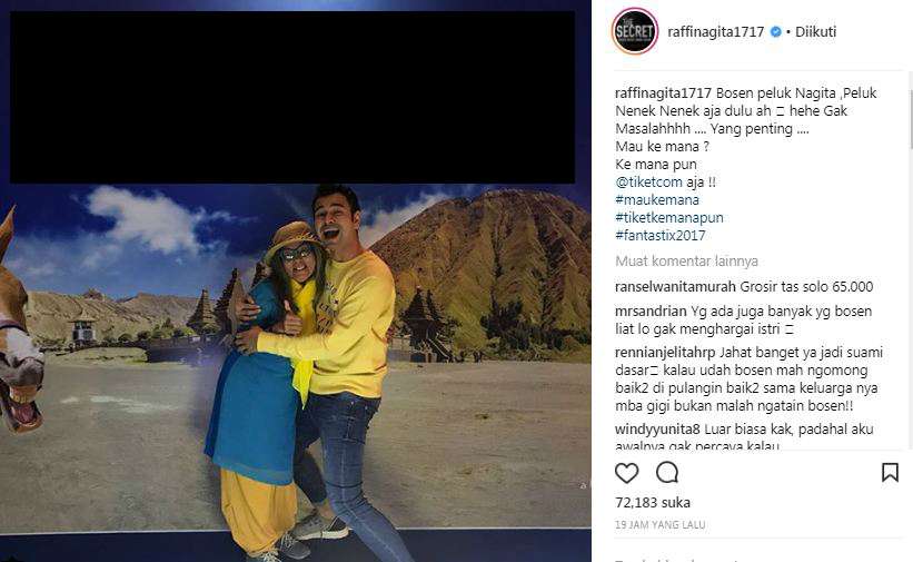 Raffi ahmad peluk wanita