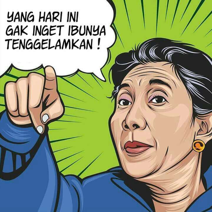 Meme menteri Susi di Hari Ibu
