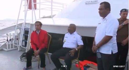 Jokowi saat di Raja Ampat