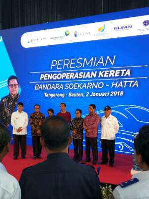 Peresmian Kereta Bandara Soetta