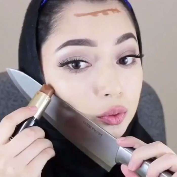 makeup dengan pisau