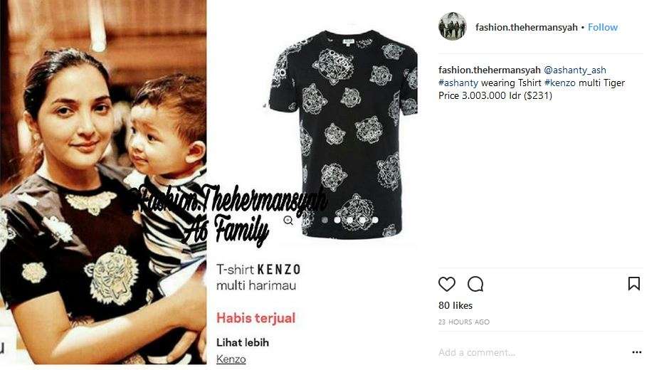 Koleksi kaus Ashanty