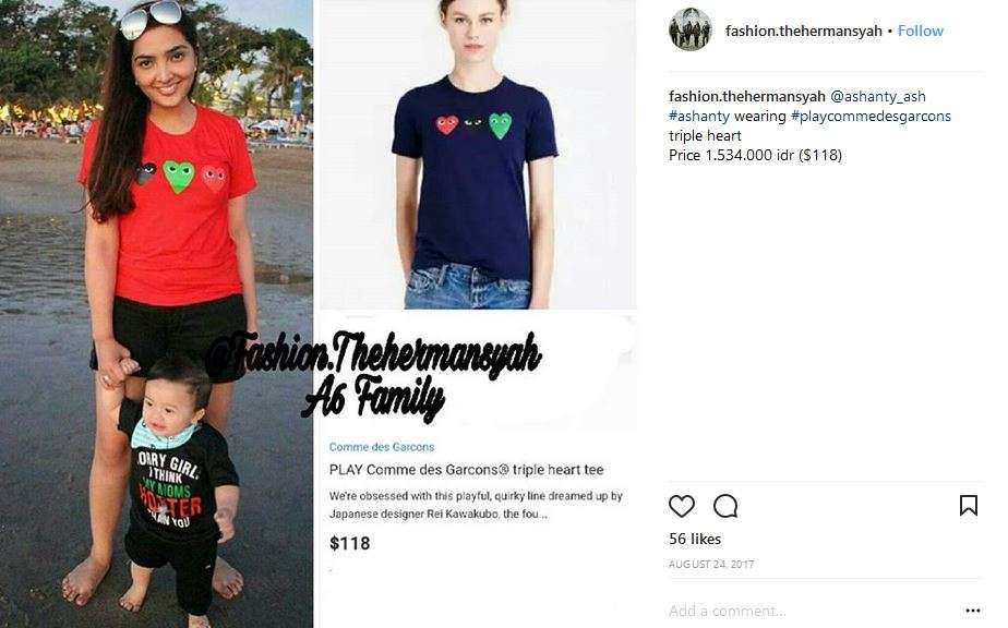 Koleksi kaus Ashanty