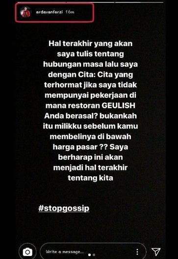 tulisan mantan kekasih cita citata