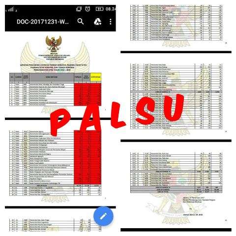 surat palsu