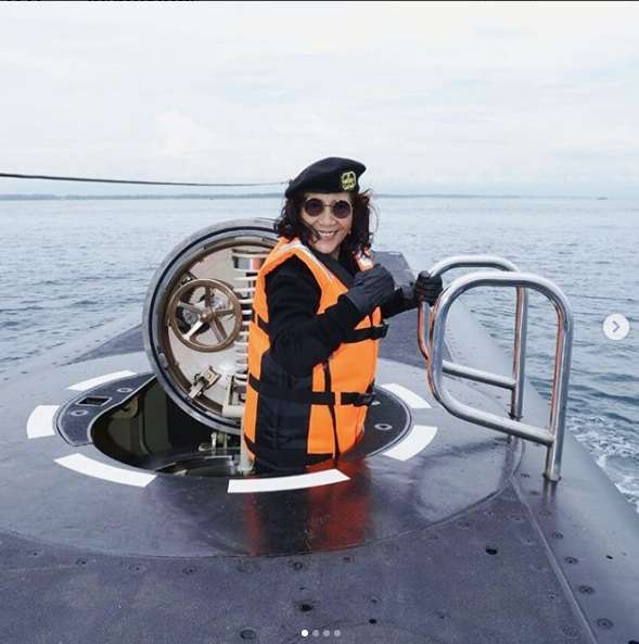 Susi mencoba kapal selam TNI