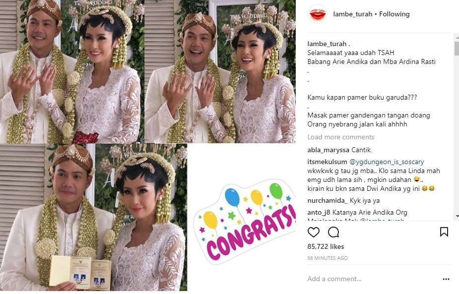 Ardina Rasti menikah.