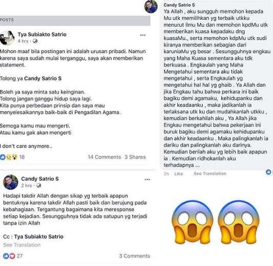 postingan pasangan tya dan candy