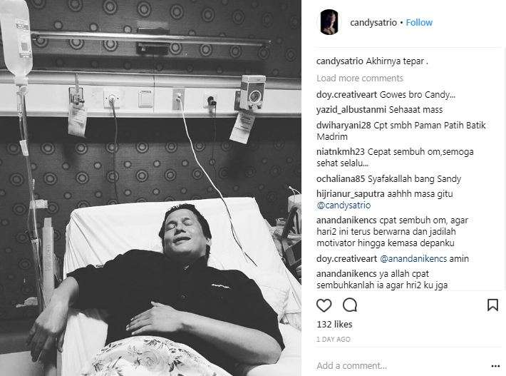 candy masuk rumah sakit