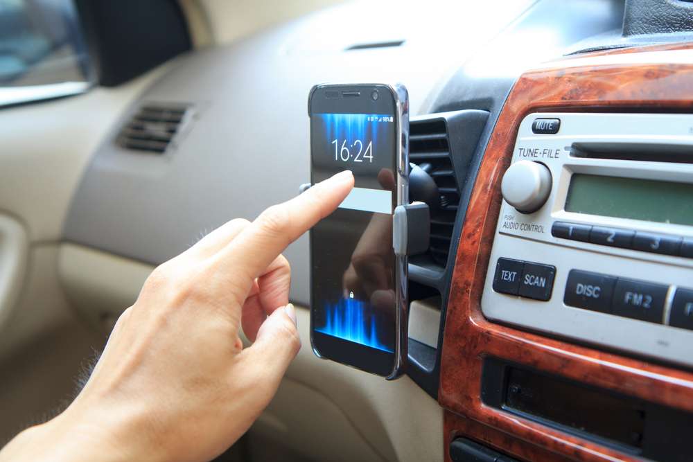 Ilustrasi mobile phone holder.