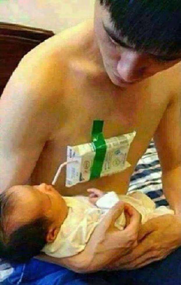 Polah Lucu Ayah Saat Jaga Anak 9