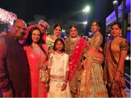 Sridevi saat menghadiri pesta pernikahan di Dubai, UEA