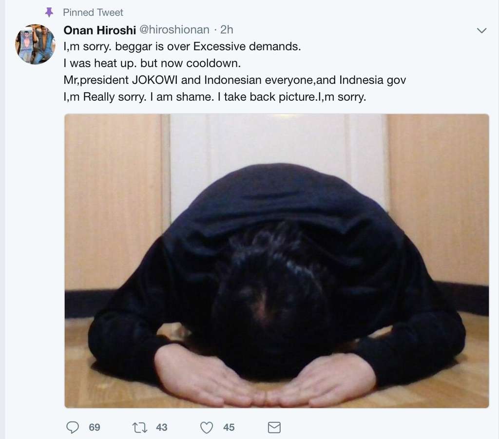 Kartunis Jepang minta maaf