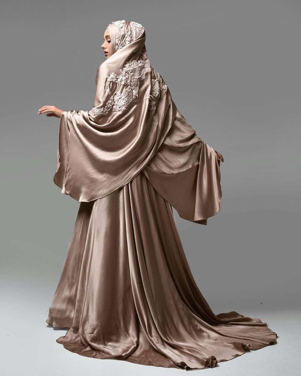 gaun pengantin syari