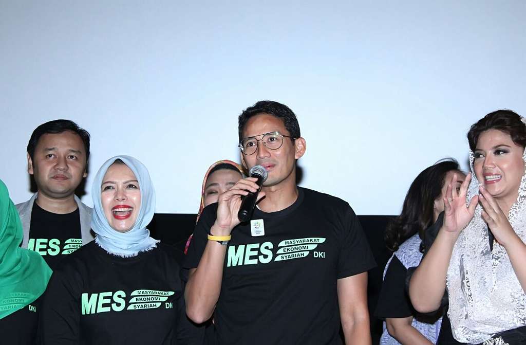Wakil Gubernur DKI Jakarta, Sandiaga S. Uno, turut hadir di nonton bareng film Guru Ngaji.