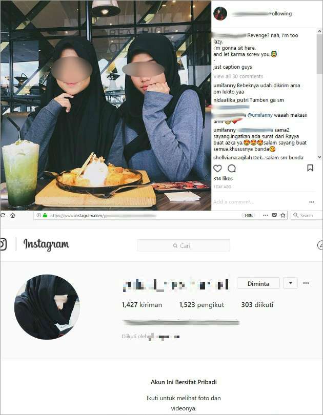 Unggahan putri Opick