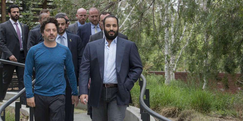 Pangeran Mohammed dan Sergey Brin