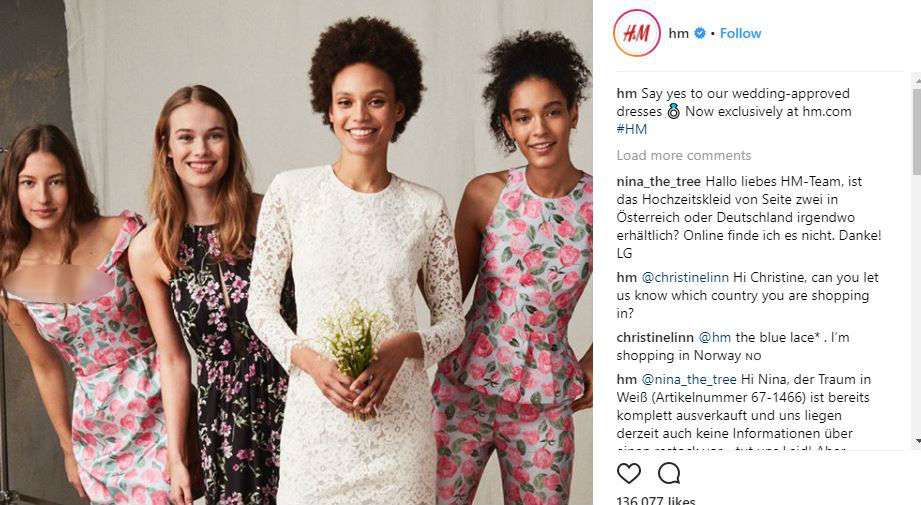 gaun pengantin H&M