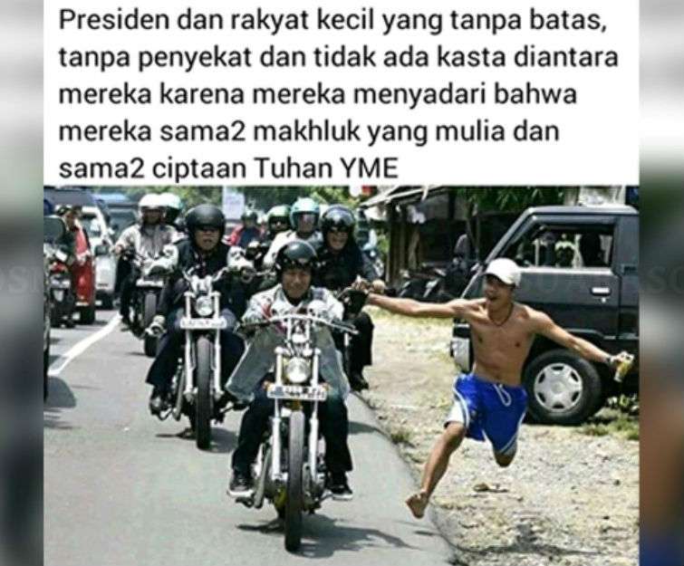 Jokowi dikejar pria telanjang dada