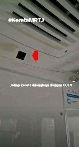 CCTV di setiap rangkaian kereta.
