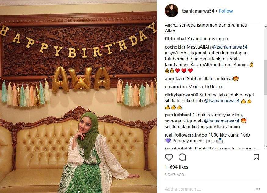 tsania marwa berhijab