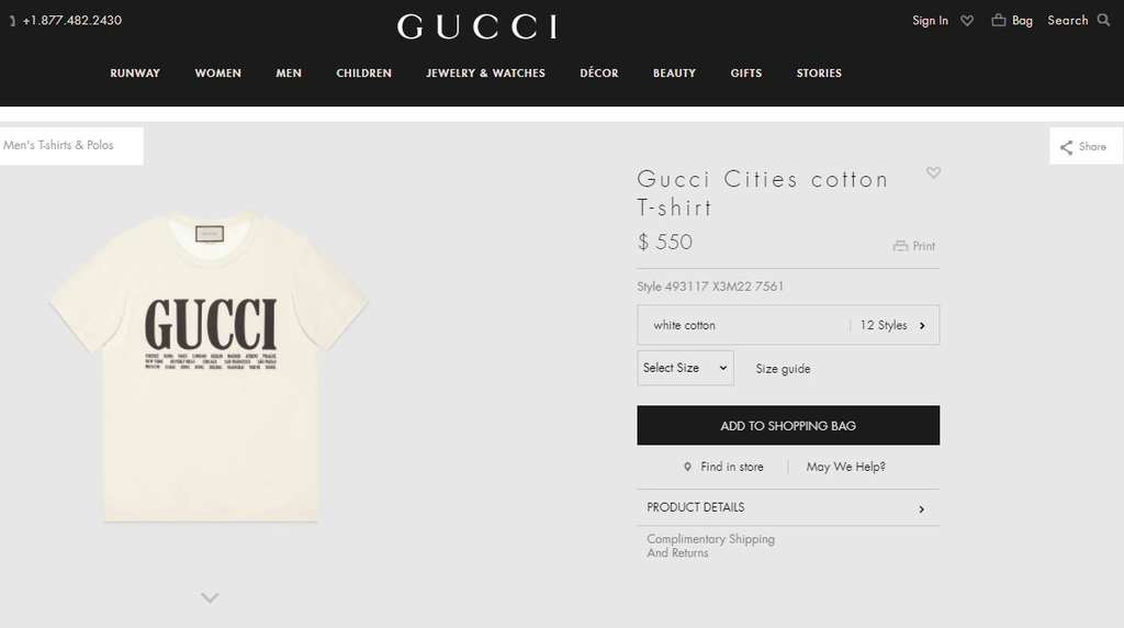 kaos gucci