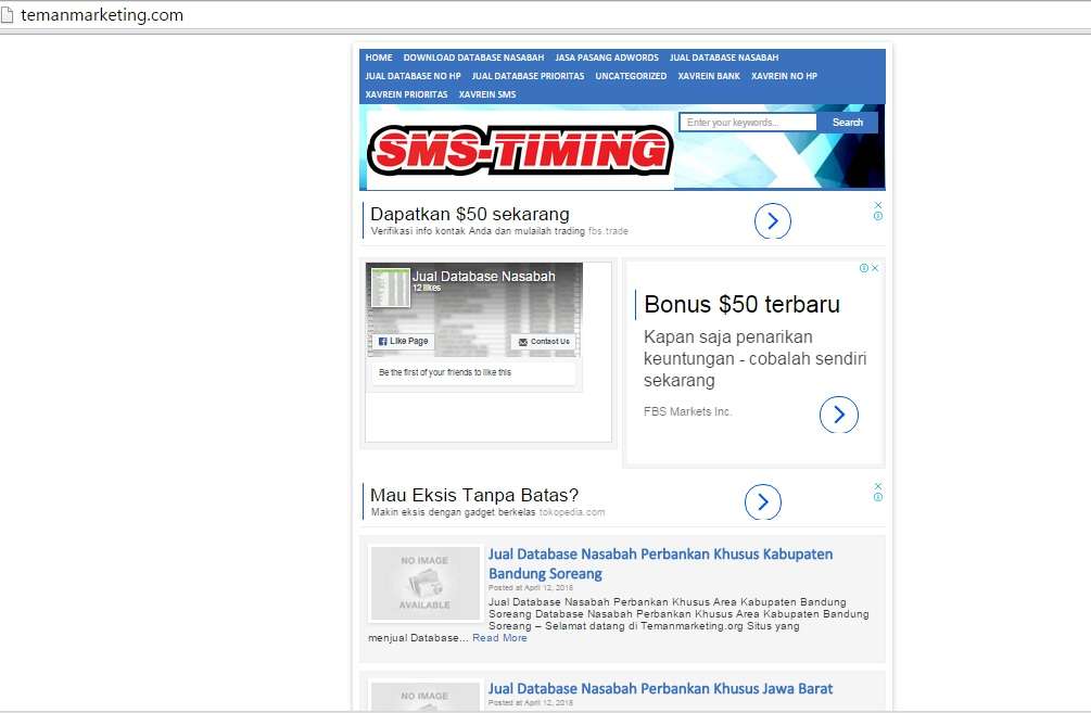 Penjahat membeli database bank dari sini.