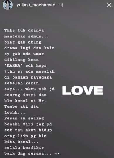 postingan Yulia Mochammad