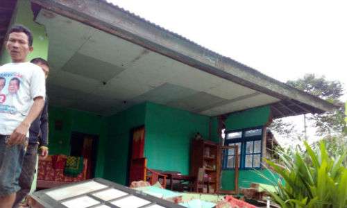 Rumah warga rusak terdampak gempa