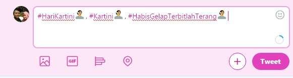 Emoji Kartini di Twitter.