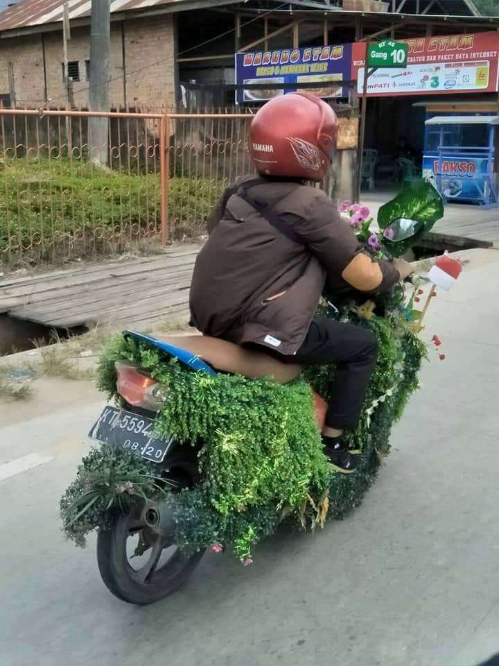 Pengendara Motor Lucu