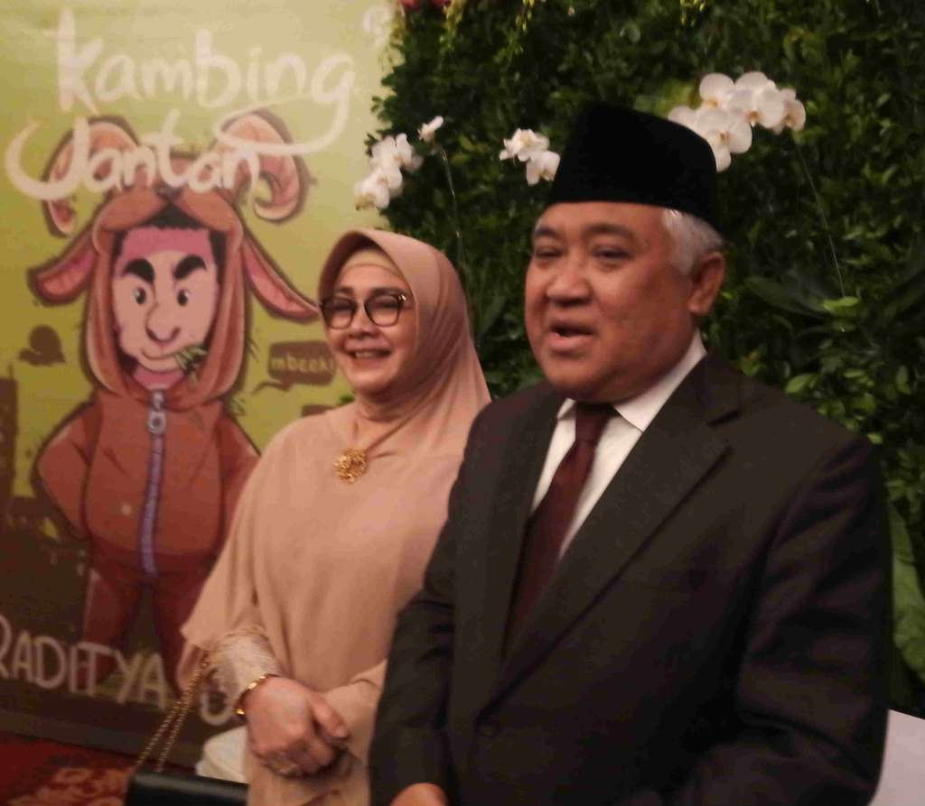 Din Syamsuddin di pernikahan Radit-Annisa
