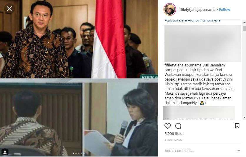 Kabar mengenai kondisi Ahok